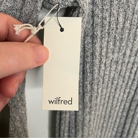 Wilfred Free Mariel Ribbed Sweater Mini Dress in Heather White S - Picture 11 of 15